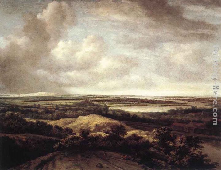 Panorama View of Dunes and a River painting - Philips Koninck Panorama View of Dunes and a River art painting